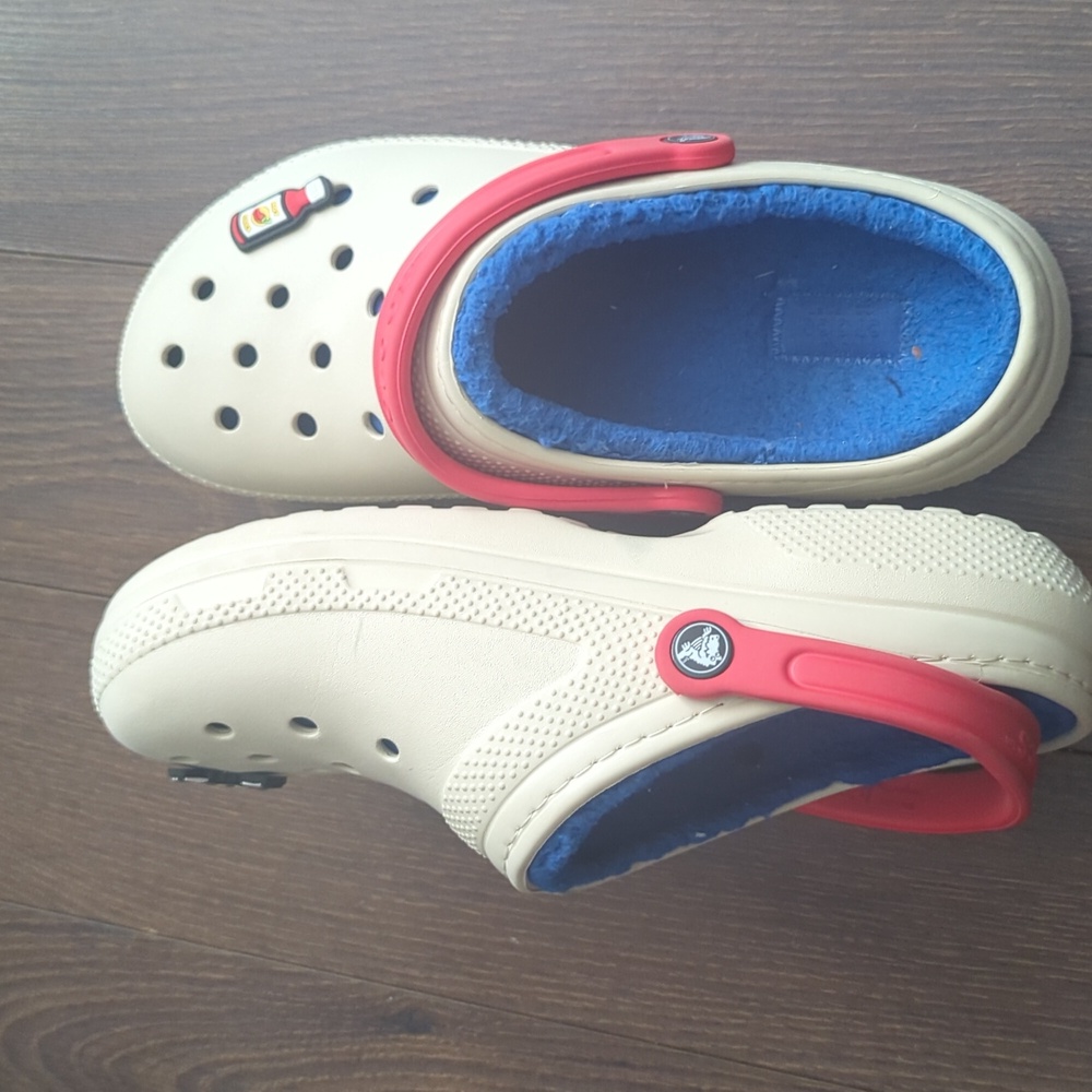 Crocs Classic Lined Clog Bone Multi Blue & Red (Unisex) - Picture 5 of 8